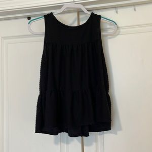 Pointelle Detail Babydoll Tank